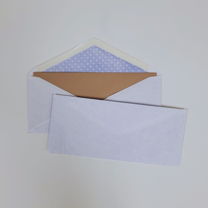#10 white Wove Reg security tint