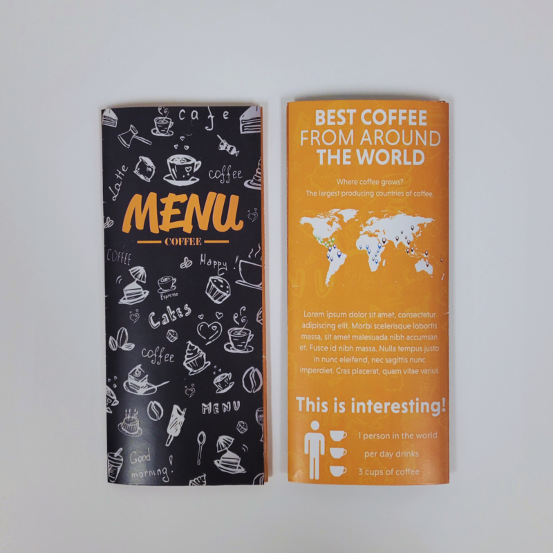 8.5x11 Trifold To Go Menu