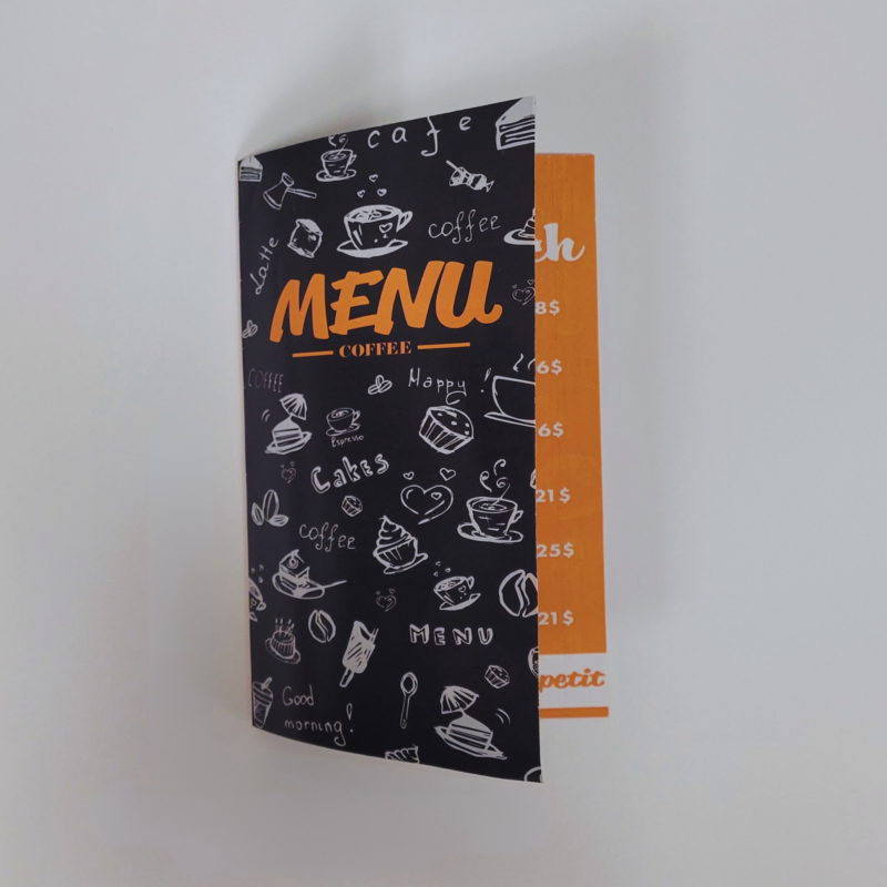 8.5 x 11 Half Fold Menu